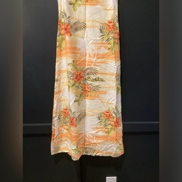 Vintage Tommy Bahama Hawaiian silk floral sleeveless Maxi Midi Dress Sz 2 - Picture 3 of 9